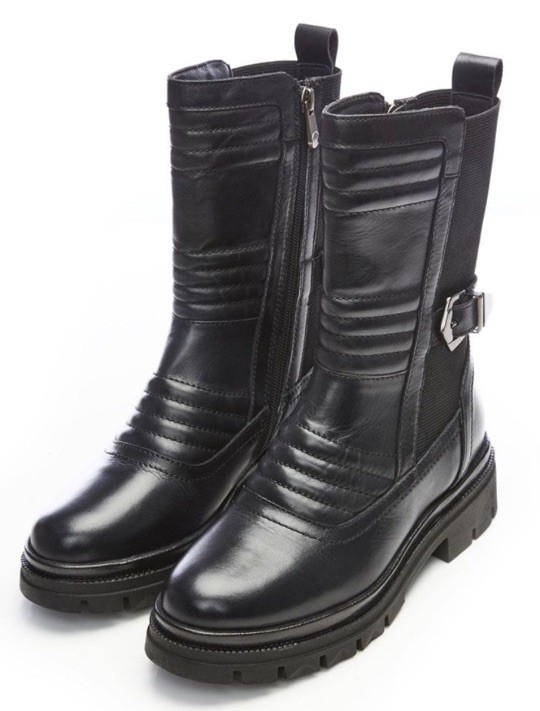 Moda In Pelle Raelyn Black Leather Biker Styl...