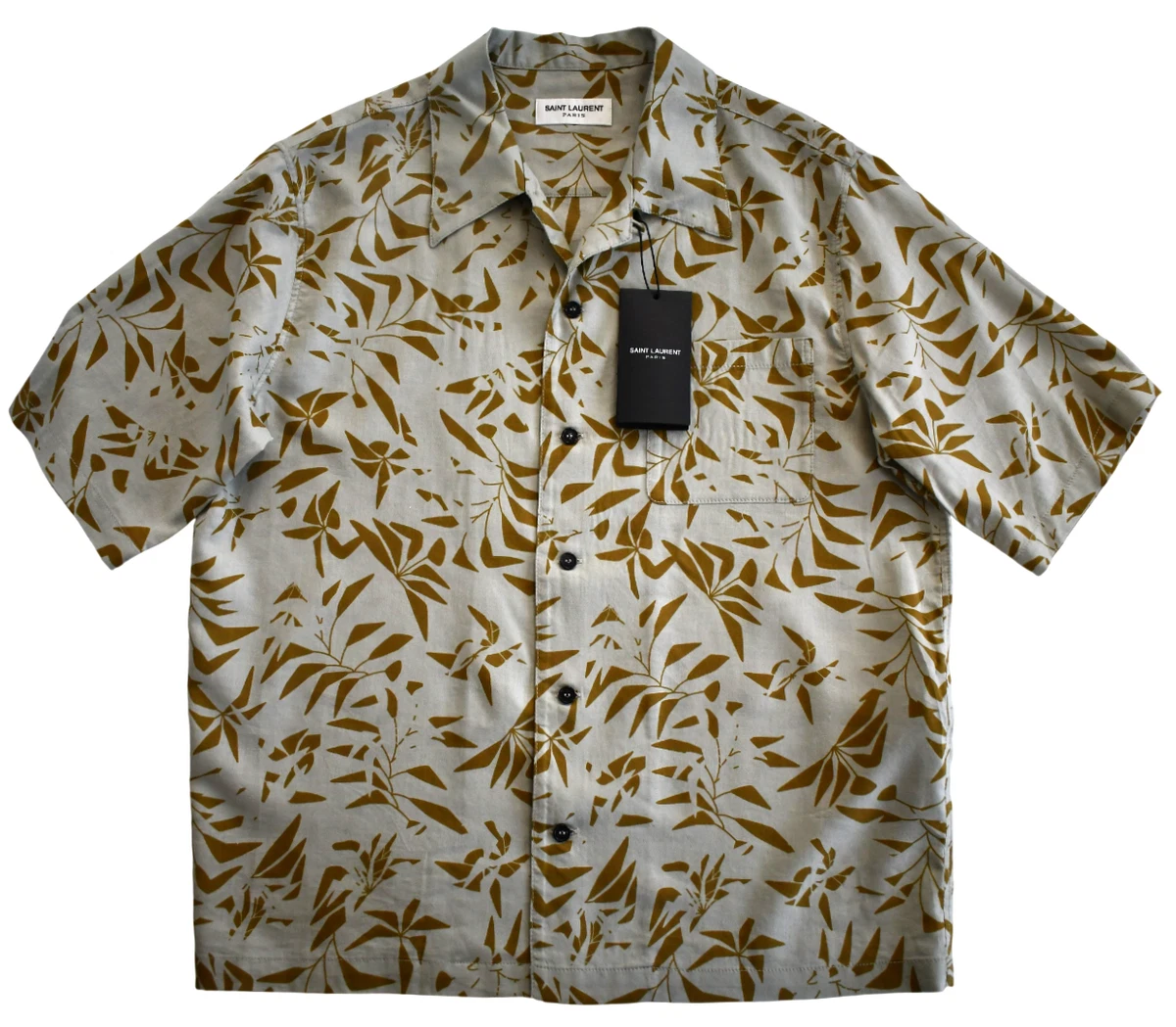 Saint Laurent Short Sleeve Button-Up Casual Button-Down Shirts for