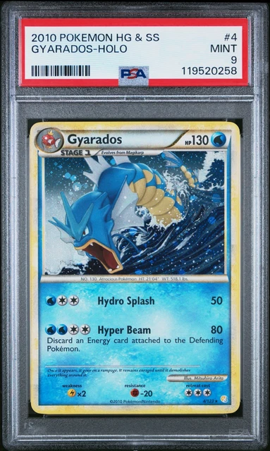 PSA 9 2010 POKEMON HEARTGOLD & SOULSILVER #4 GYARADOS-HOLO