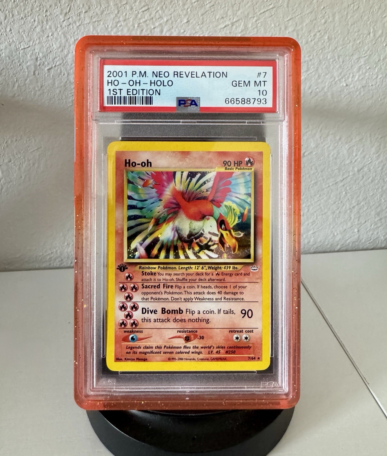 Pokémon TCG Ho-Oh Neo Revelation Holo Card 7/64 1st Edition Rare PSA 10 LOW POP!
