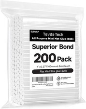 Glue Sticks Mini Hot 200 Pack 4" x 0.27" for Crafts DIY 0.12 per gallon