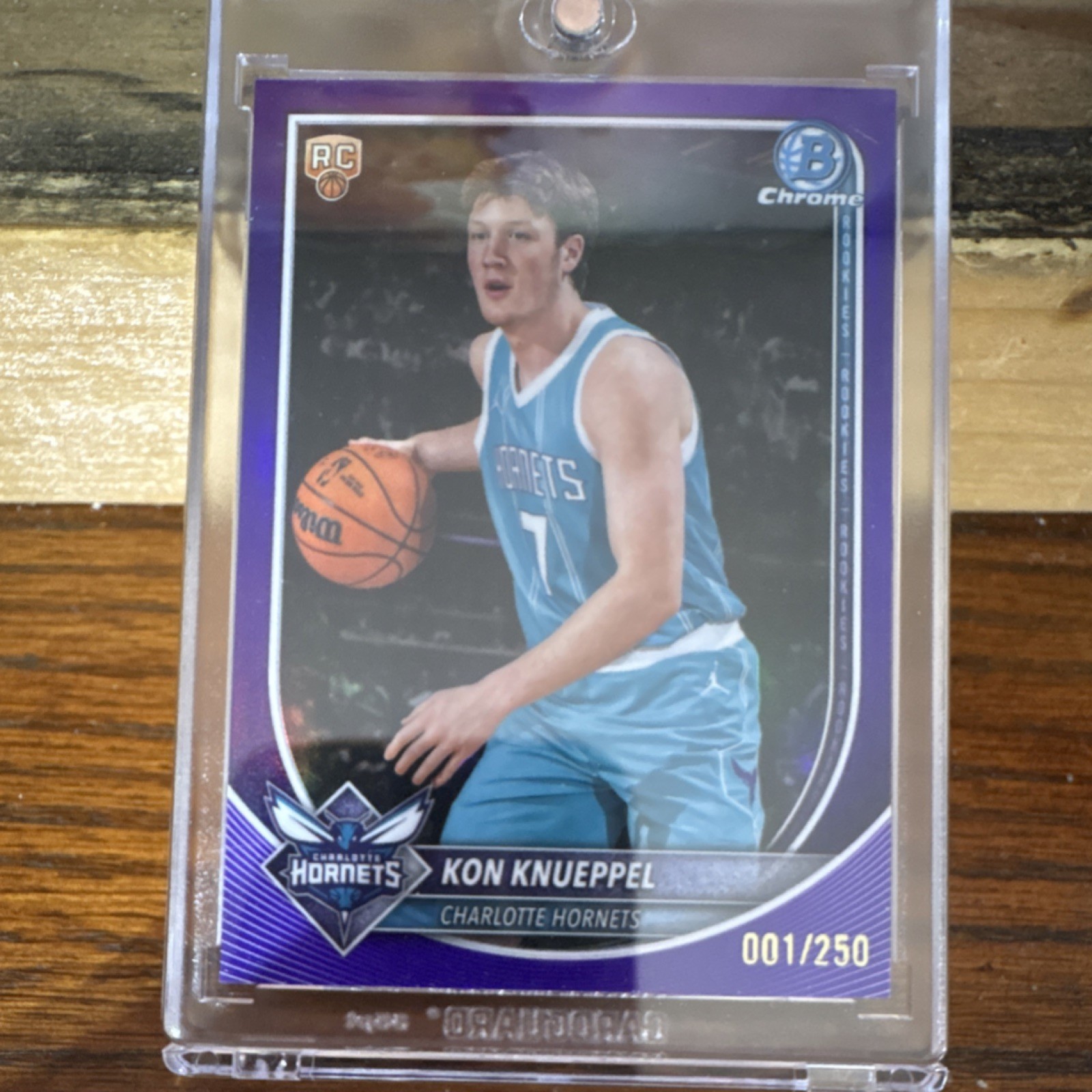 2025/26 Bowman Chrome Kon Knueppel RC BCV-4 Purple - First Print! 001/250 🔥