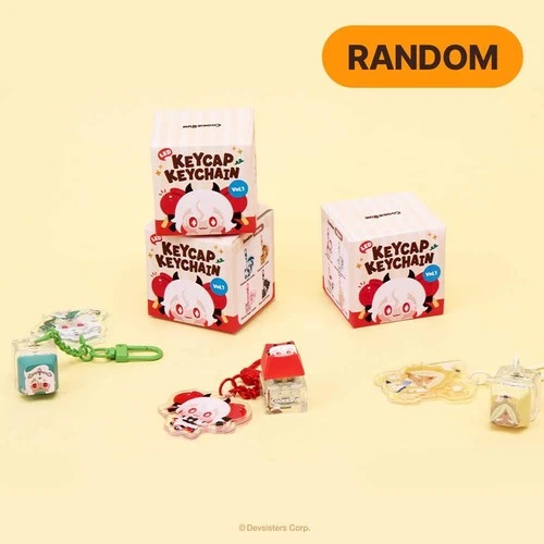 Cookie Run Kingdom Random LED Keycap Keyring CookieRun Keychain Shadow Milk