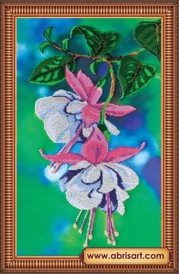 Bead Embroidery Kit ''Fuchsia 1'' Stitching Handmade Beadwork