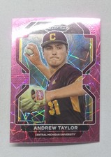 2022 Panini Prizm Draft Picks - Andrew Taylor #PDP80 Neon Pink Velocity Prizm...