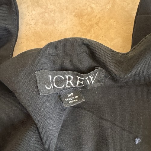 J Crew Black Dropped Waist Mixi Dress Sleeveless Square Neck Womens Size PM Midi - Picture 13 of 15