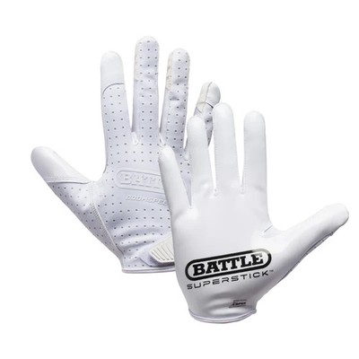 Battle Sports Doom Speed Receiver Football Gloves WHITE