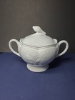 Lenox Butterfly Meadow Sky Sugar Bowl & Lid Light Blue 4 3/4" Embossed Butterfly — photo 2