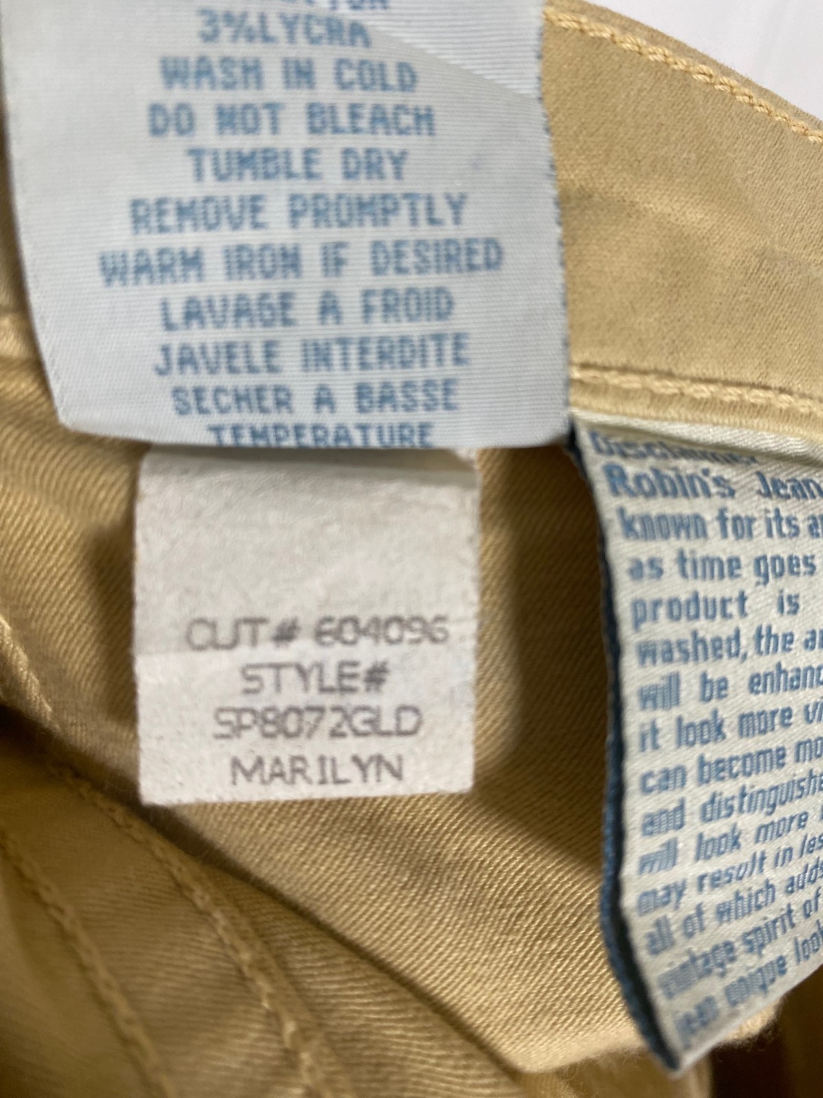 ROBIN'S Jeans Gold Snake Python Print Rhinestone … - image 8