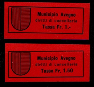Switzerland local revenues Avegno MNH fiscal