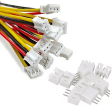 10 Sets Mini Micro JST PH 2.0Mm 3 Pin Male Connector with 150Mm 22AWG Silicone W