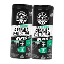 Total Interior Cleaner and Protectant Wipes Canister, New 30 Count Pack of 2 