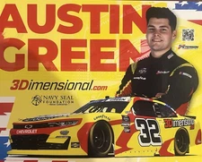2025 AUSTIN GREEN “3DIMENSIONAL” #32 NASCAR XFINITY POSTCARD