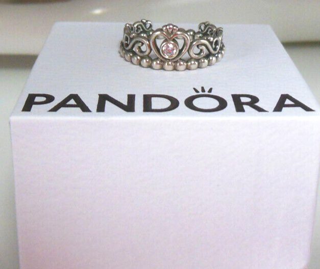 Pandora Stamped S925 ALE 52 Princess Tiara Crown Ring Size 6 | eBay