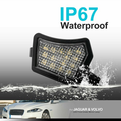 For Jaguar XE XF XFR XJ XK 2x 6000k White Led Wing Mirror Puddle Courtesy Lights - Picture 10 of 11