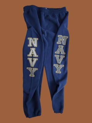 U.S NAVY AUTHENTIC MILITARY SWEATPANTS BLUE LARGE. X-LARGE