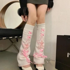 Pink star leg warmers - super cute!