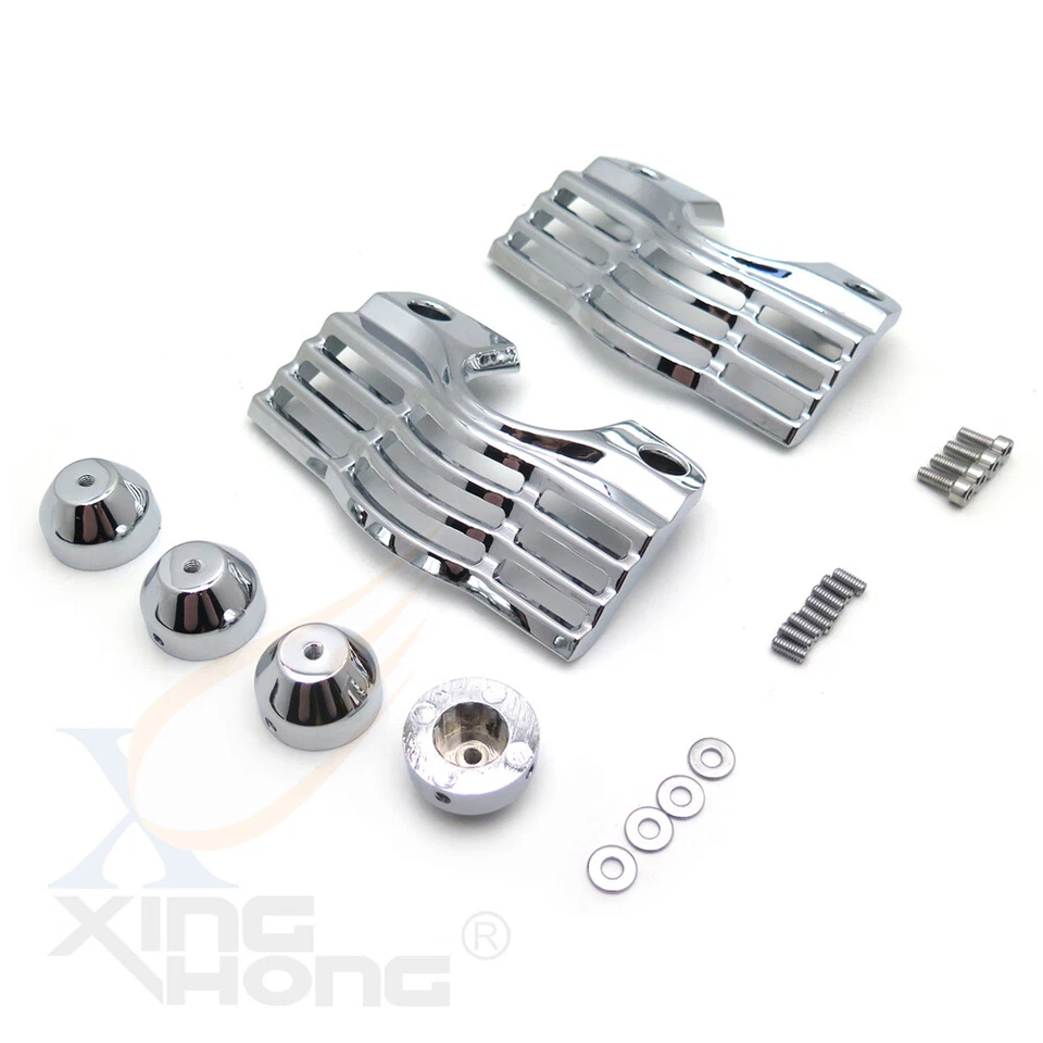 CUBIERTAS DE BUJÍA CON PERNO DE CABEZA RANURADA CON ALETAS CROMADAS PARA HARLEY TOURING GLIDES KING Foto 3 de 4
