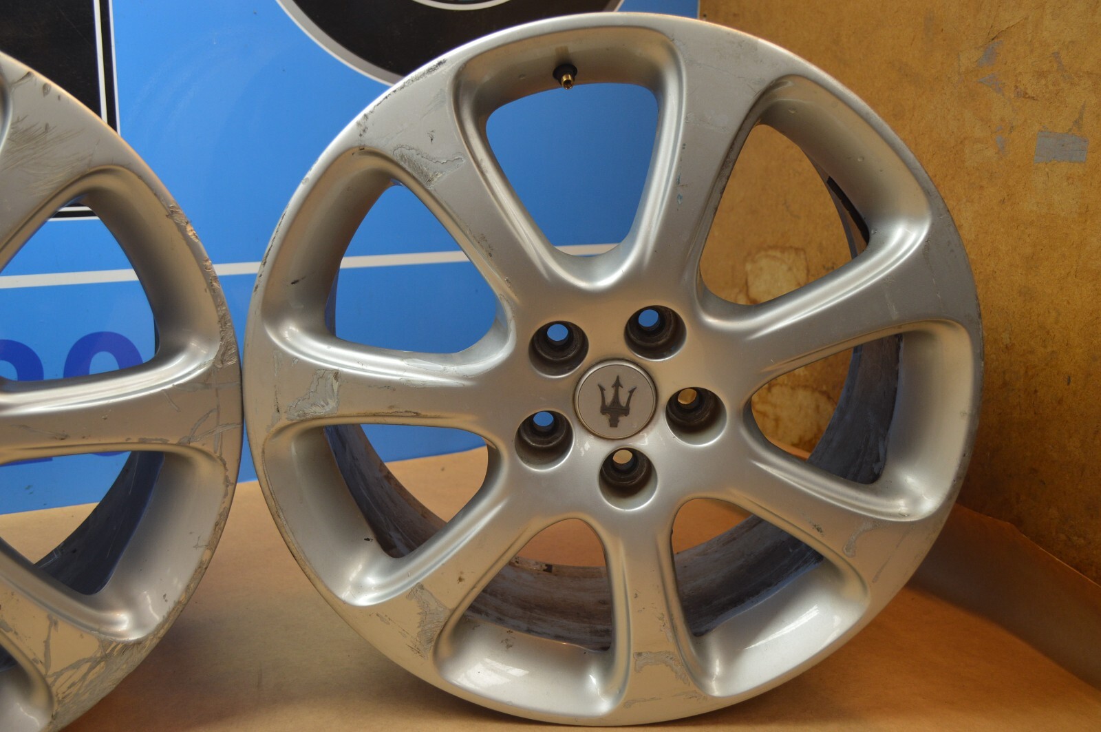 2004 M138 MASERATI GT COUPE FRONT & REAR RIM WHEEL SET OF 4 18z9.5j H2 ET 55.5