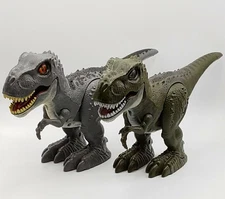 Zuru Robo Alive T-Rex Gray & Green Dinosaur Robotic Walking Roaring Working Glow