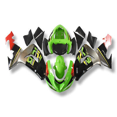 Green Black Injection ABS Fairing Fit for 2006 2007 Kawasaki Green Black Injection ABS Fairing Fit for 2006 2007 Kawasaki