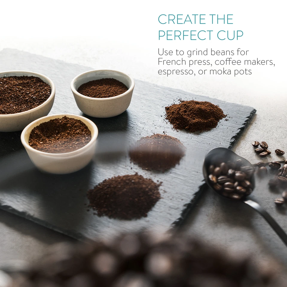 Macinacaffè Coffee Grinder Macinino Elettrico Macchina Macina Chicchi Argento - Immagine 3 di 4