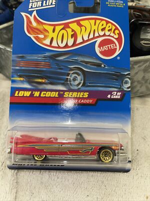 Hot Wheels Low 'N Cool Series '59 Caddy #699 * VINTAGE 1997 * GOLD WSP WHEELS *