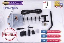 4K Outdoor HDTV Antenna Motorized Amplified w/ Pole 1080P 360° Rotation