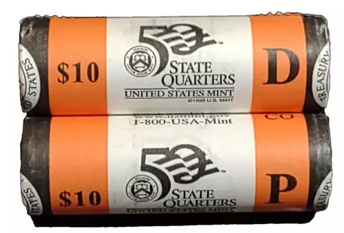 2006 P & D Colorado Quarter (2) Rolls (80) Total Lot, Mint UNC & Wrapped