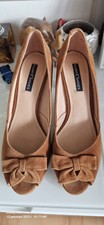 Women's shoes pumps peep toes real leather very good size 38