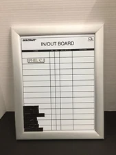 Quartet Magnetic Employee In/Out Board Porcelain aluminum SKILLCRAFT (sanitized)