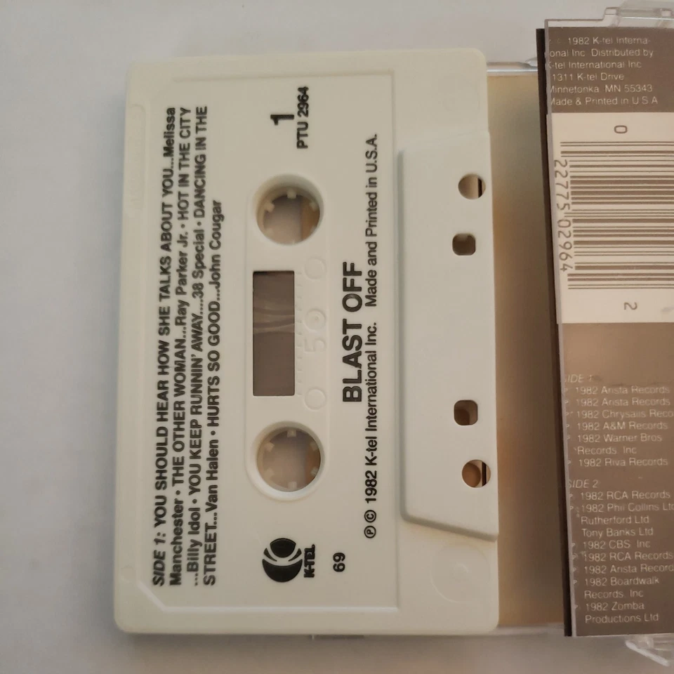 VINTAGE! 1982 BLAST OFF Compilation Audio Stereo Cassette Tape K-Tel PTU 2964 - Image 3 of 4