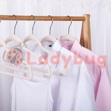 50pcs Coloured Coat Hanger Velvet Flocked Anti SLIM Clothes VELVET HANGER — image 11