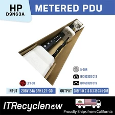 New L21-30P Metered 18xC13 3xC19 3x5-20R 3Ph 208V 8.6kVA HP D9N53A PDU 24 Outlet
