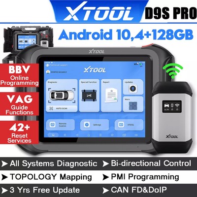 XTOOL D9S PRO KFZ OBD2 Diagnosegerät Profi Scanner Topologie Mapping ECU CODING