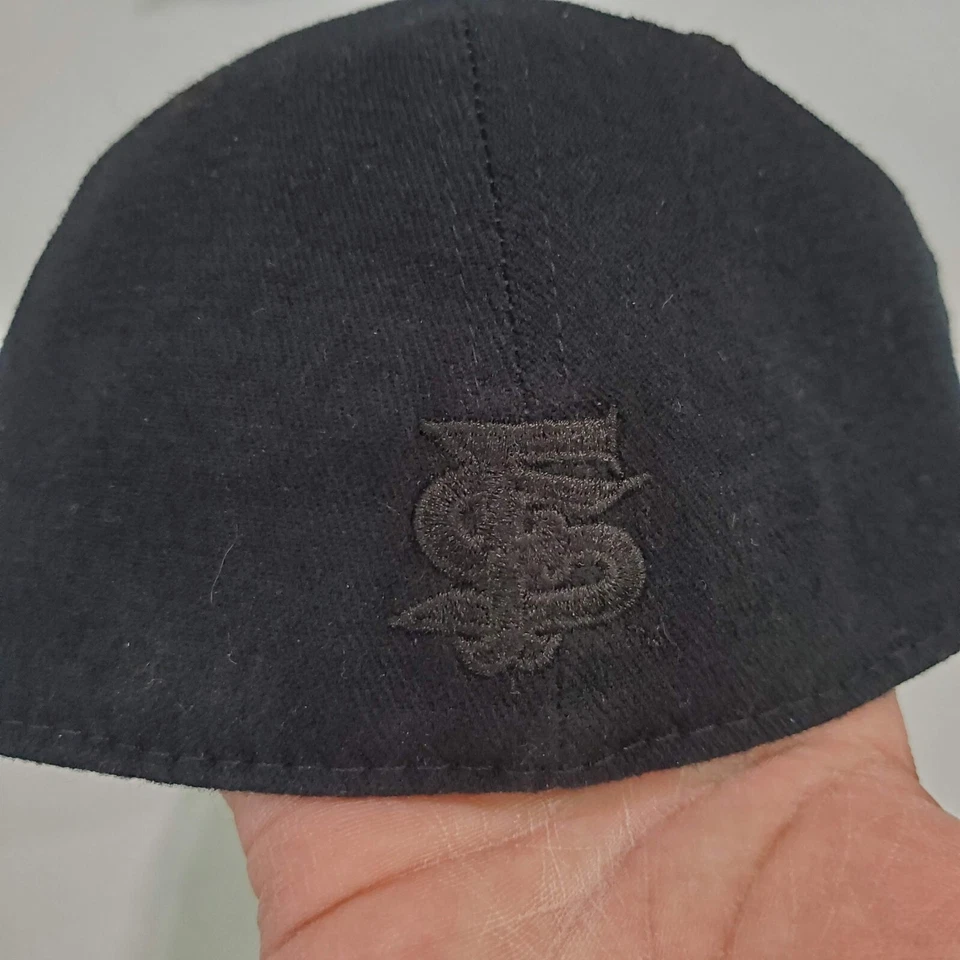 VINTAGE Fresno State Bulldogs Men Hat Small Medium Black Baseball Cap READ - Image 4 of 4