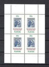 Australia 1978 Sc# 687a Bird Stamp Exhibition miniature sheet of block 4 MNH