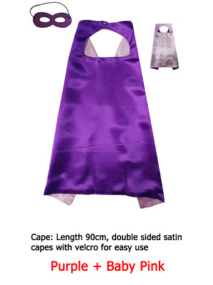 Boy In Red Super Hero Cape And Mask. Funny Kid Portrait Outdoors. Boys Power And Leadership