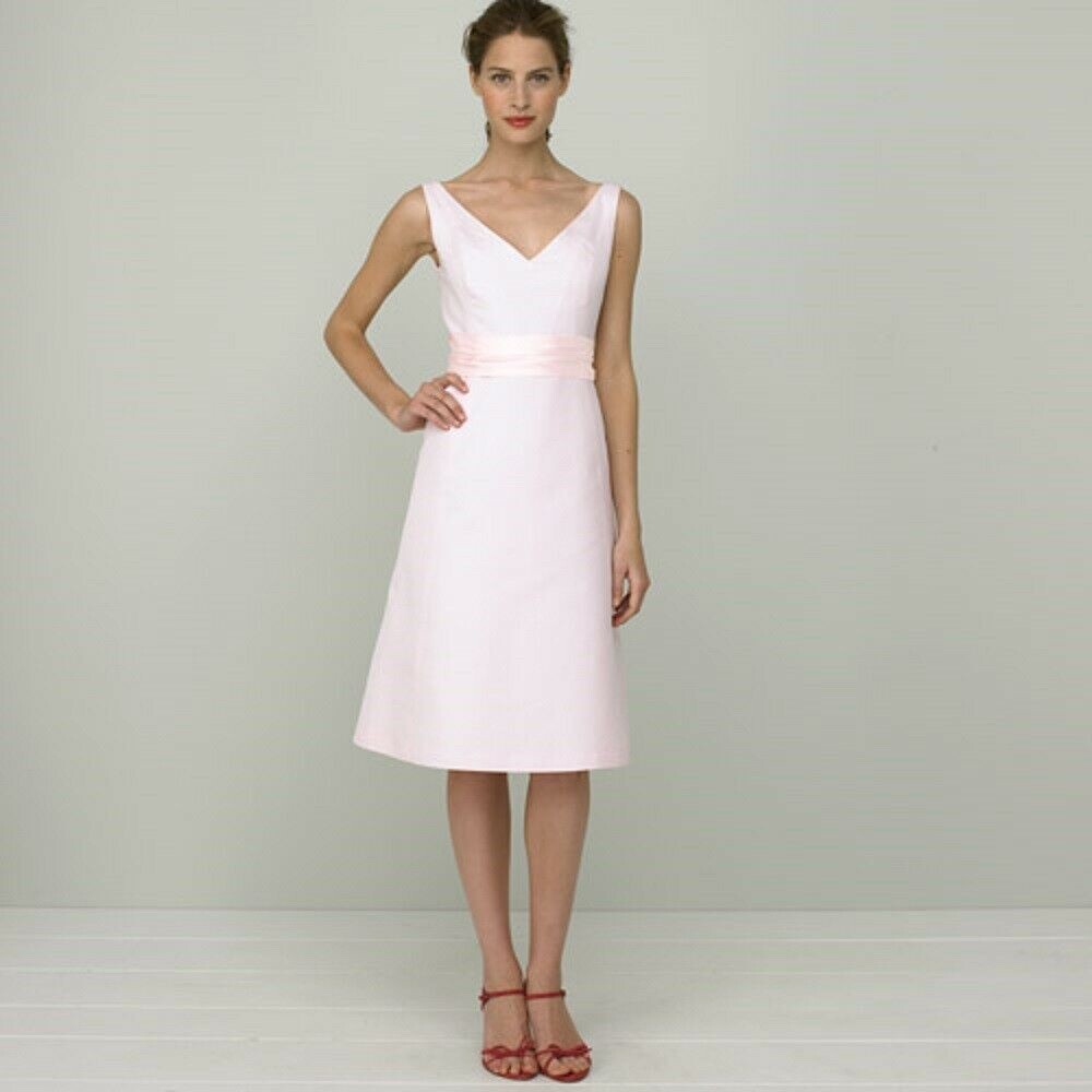 j crew satin dress $275 NWT J Crew Lyndsey * Navy * Cotton Satin Dress 4P 4 Petite P4 P