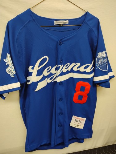 Headgear Classics Kobe Bryant 1996-2016 Blue Mamba Baseball Jersey Size XS - Picture 19 of 24