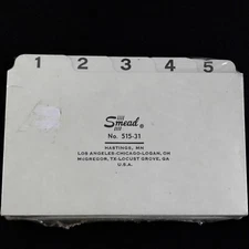 Smead Index Card Dividers Numbered 1 Thru 30 Office Organization Files C7-1361