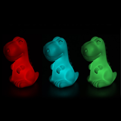 MINI LAMPADA 3D DINOSAURO COMODINO LUCE LED COLORATE A BATTERIE - D471-01 - Foto 5 di 5