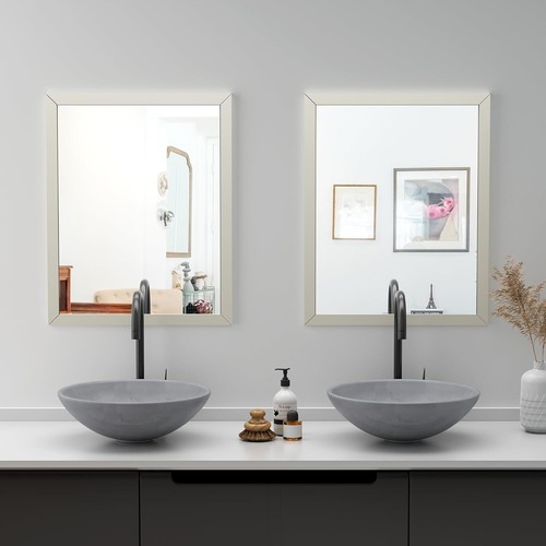 Round Bathroom Vessel Sinks, Concrete, Grey Sink Bowl, 16" Bathroom Sink Bowl - Picture 2 of 8
