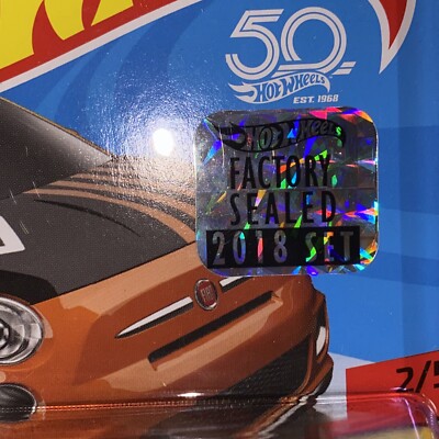 2018 Hot Wheels 50th Anniversary Super Treasure Hunt Fiat 500