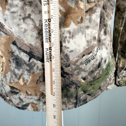 Cabelas Hunting Shirt Womens Small Western Camo Fitted Zonz Woodland Button Up - Picture 11 of 11