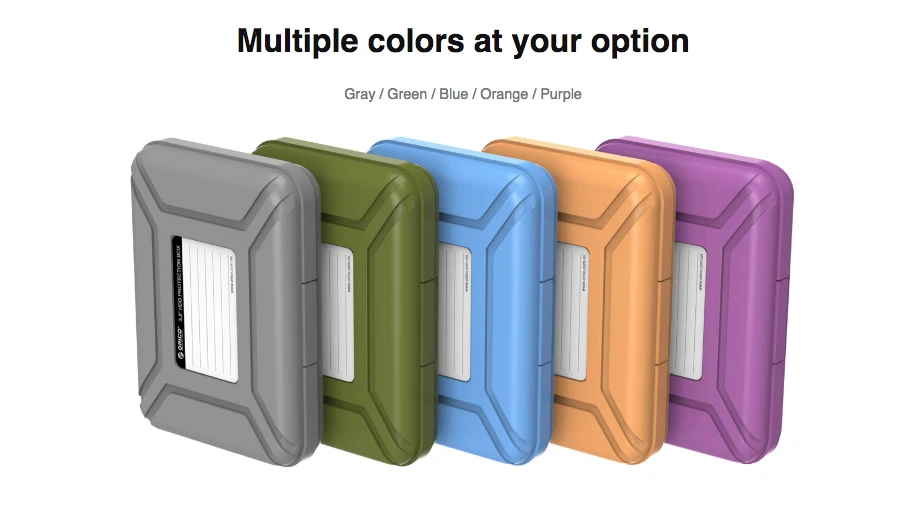 ORICO 3.5" Hard Drive or SSD Protection Box Built-in Shock Pad w/Paper Labels - Image 2 of 4