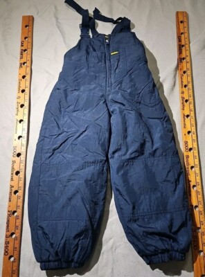 Vtg OSHKOSH B GOSH Snow Bib Youth Kids Small 4 Blue Snowsuit Ski Unisex Overalls