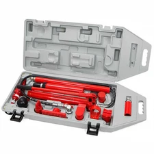 XtremepowerUS 10 Ton Hydraulic Jack Air Pump Lift Ram Body Frame Porta Power Kit