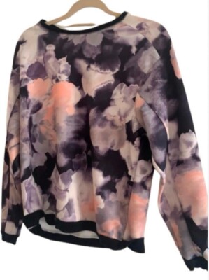 Vintage Multicolour Flower Print Sweater by Pull&Bear in size S UK