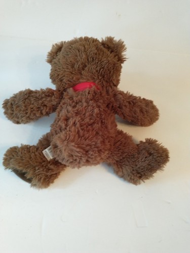 Aurora World Peluche Orsacchiotto Coco Marrone Giocattolo con Fiocco Rosso, 11" - Foto 7 di 10